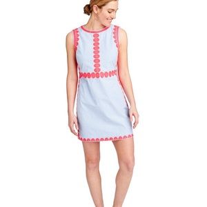 Vineyard Vines Striped Pop Embroidered Shift Dress